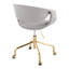 Chaise de travail en métal doré et tissu gris