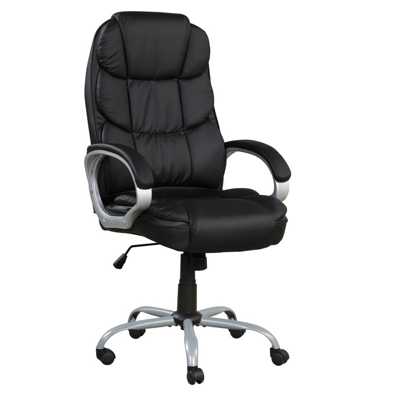 Chaise de bureau rembourrée en cuir Pu