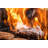 Hamburgers Cooking On Grill With Flames - Wrapped Canvas Print-61549363