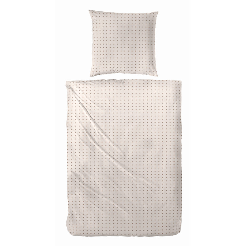 Defiance Cotton 190 TC Duvet Cover Set, Taupe, 155 x 220 cm - 1 Pillowcase (80 x 80 cm)
