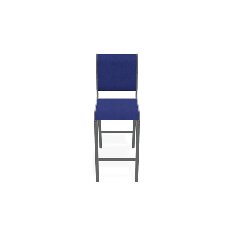 Tabouret de bar 29,5 po Holna, Atlantis bleu royal Sunbrella®, Graphite texturé