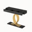 Console d'entrée étroite de 120 cm (47,3 po) avec 3 tiroirs, motif ondulé, structure en métal doré-1485123249-1485123254-1485123251