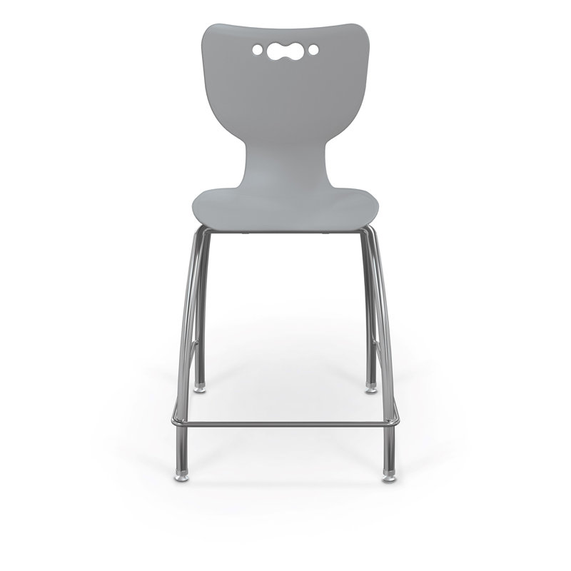 Tabouret de classe à 4 pieds Hierarchie, Gris, H 39,75 po x l 20,5 po x P 22 po