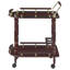Chariot de service à 2 tablettes Merlot and Brass