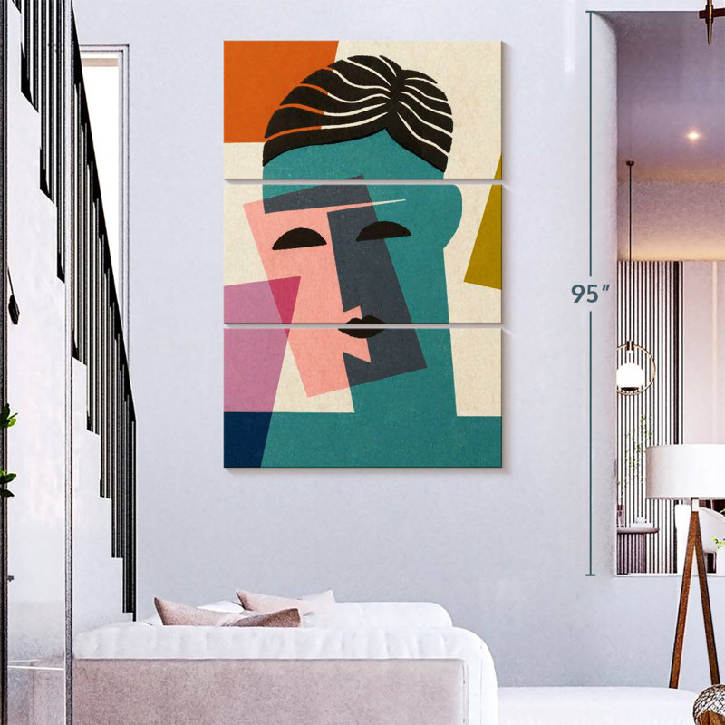 Portrait d'un homme abstrait Leisha, H 74 po x l 48 po