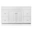 Meuble-lavabo de 48 po Wyndham, prêt à assembler, bois massif, blanc