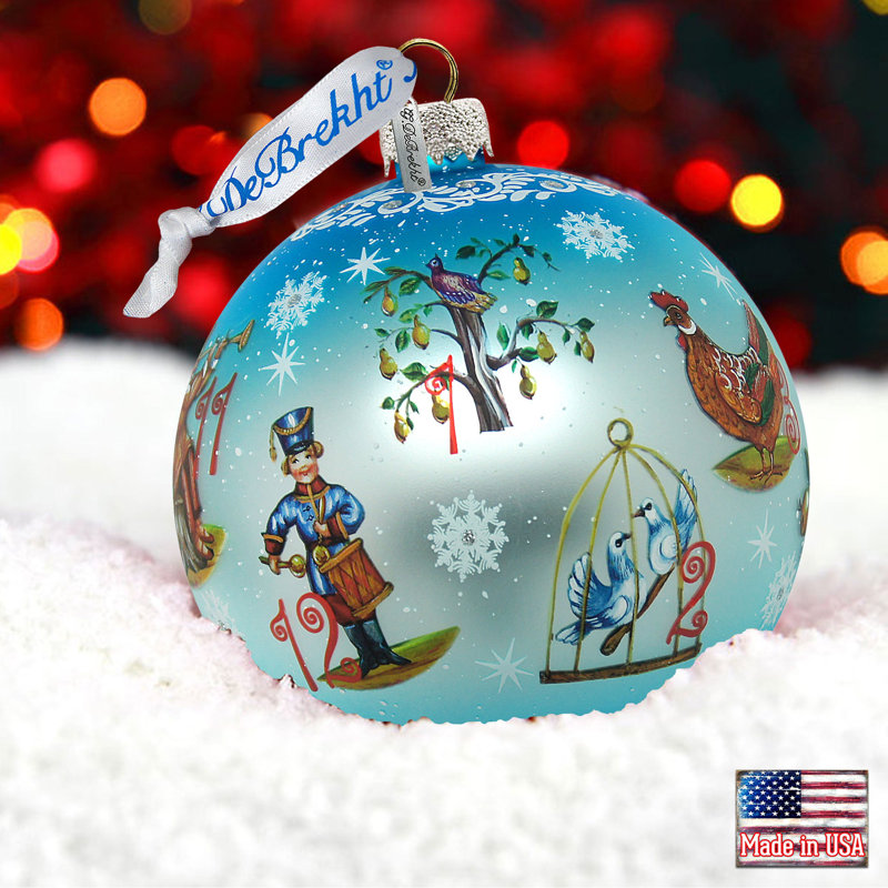 Holiday Splendor 5.5'' Handmade Glass Ball Ornament, Nutcracker Fairytale, 5.5" H x 5" W x 5" D