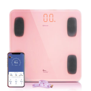 Smart Digital Bathroom Weighing Scale with Body Fat and Water Weight for People, Bluetooth BMI Electronic Body Analyzer Machine, 400 lbs.5 Core