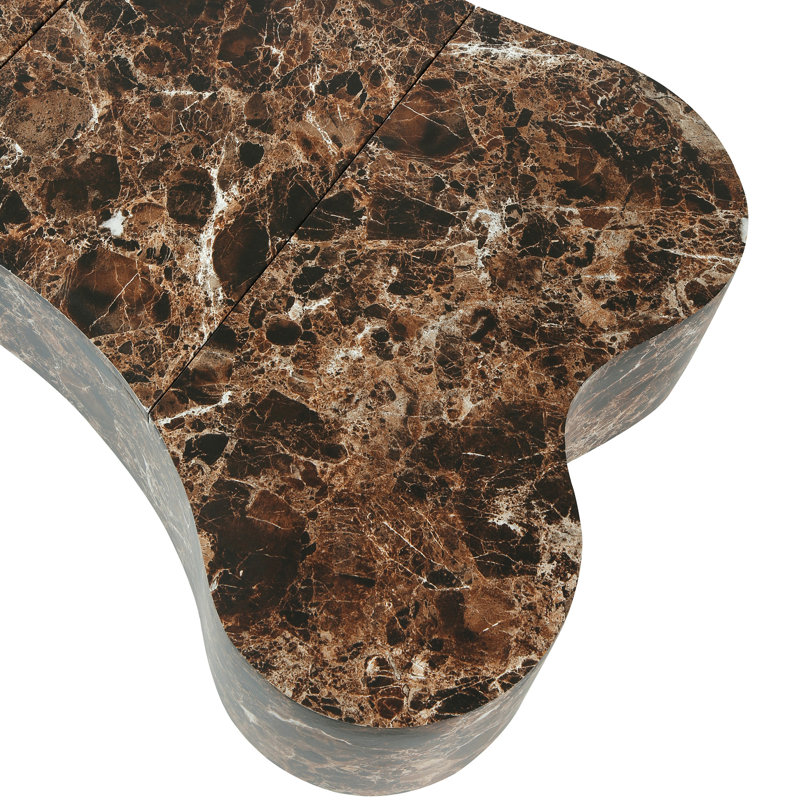 Table basse moderne en faux travertin