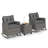 3 PCS Patio Wicker Rocking Set with Tempered Glass Table & Soft Cushions Outdoor-636095306-636095311