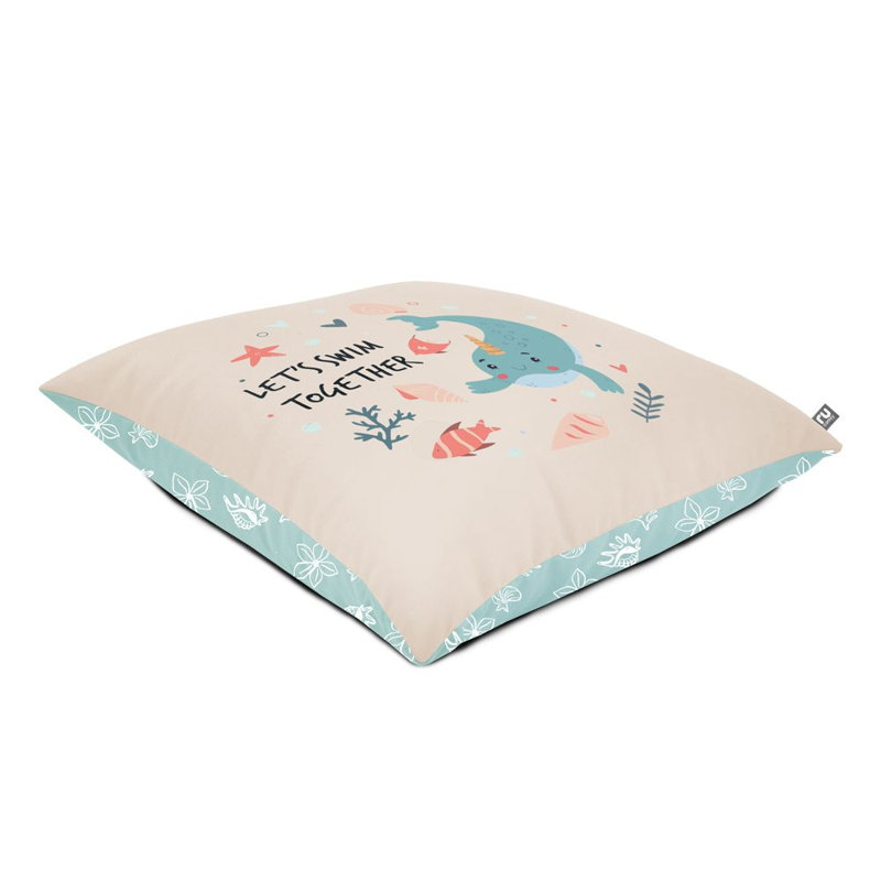 Beige Square Floor Cushion