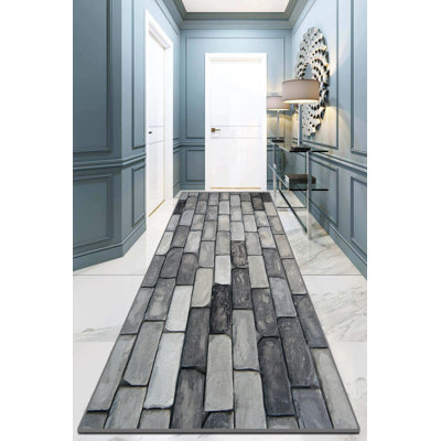 Antibacterial Hall Carpet, 100% Polyester, 31.5 x 39.4 inches | Non-Slip Underside, Machine Washable | Pile Height: 0.4 inches, 700 g/m² | Perfect for High Traffic Areas, Easy to Clean & Maintain