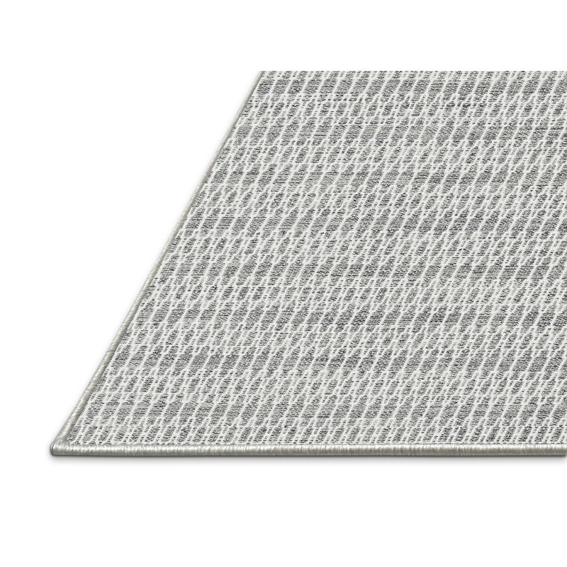 Tapis gris/zone noire contemporaine, Rectangle 5 pi x 7 pi