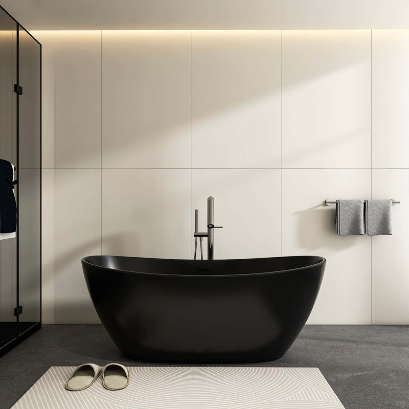 Artificial Stone Solid Surface Freestanding Bathroom Bathtub