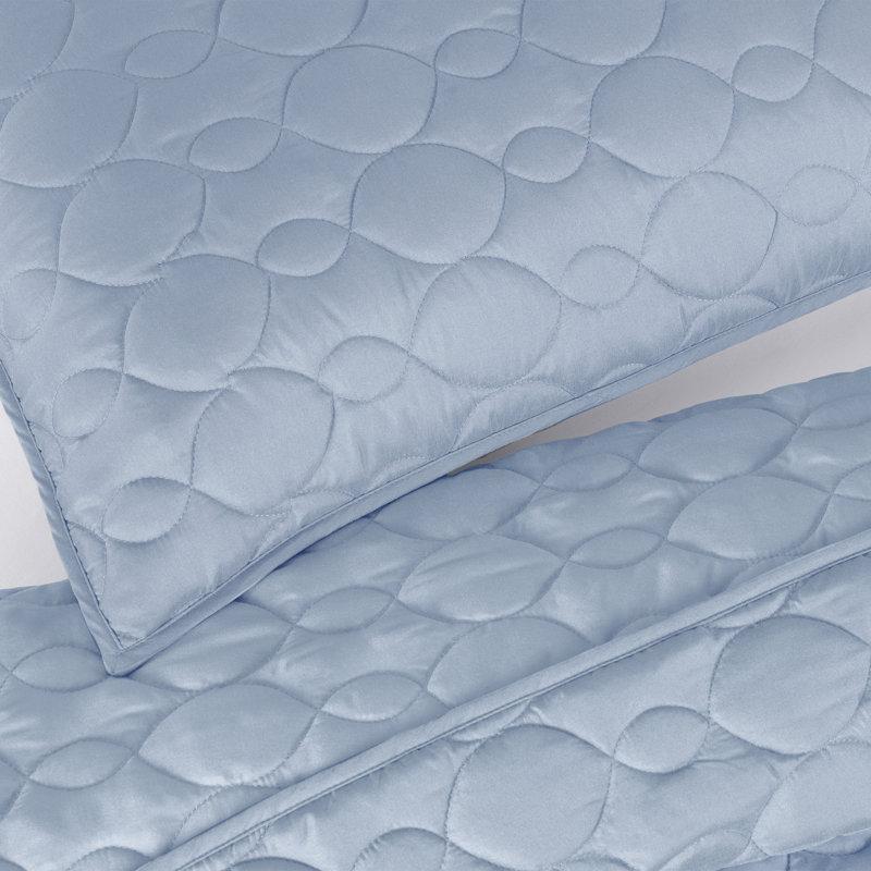 Simply Comfort Solid Quilt Set, King Quilt, Light Blue