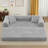 78" Compression Corduroy Sleeper Sofa, Convertible Upholstered Couch with 2 Pillows, No Assembly Required-118101137-124439129