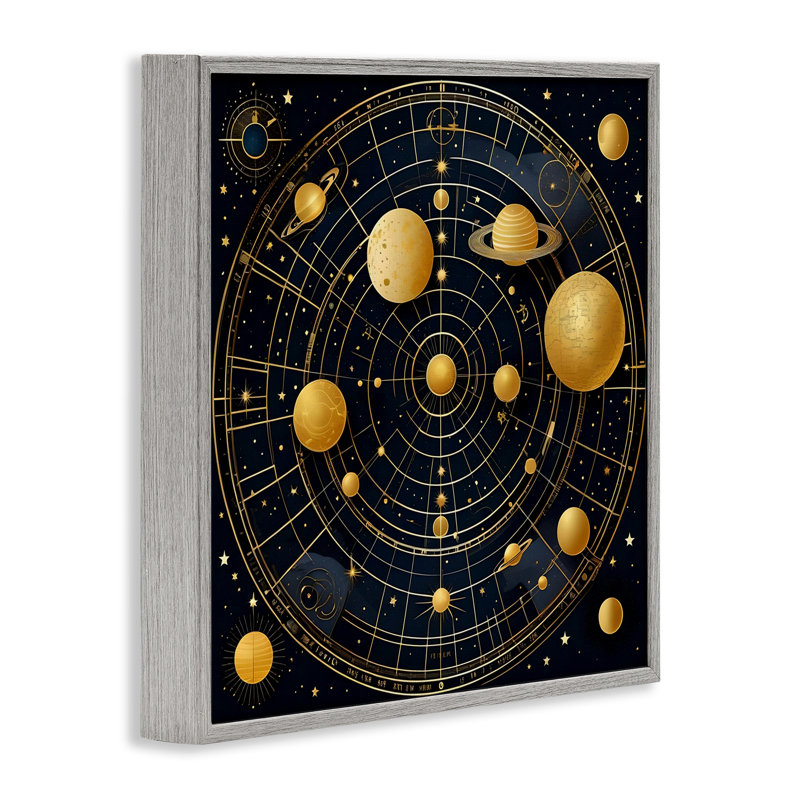 Planètes astrales dans le système solaire, estampe numérique, conception de Tabz Jones, H 24 po x l 24 po