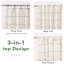 Rideaux en lin naturel occultant 100% Goffredo pour chambre à coucher Double couche Drape Farmhouse-1023578103-1023578056
