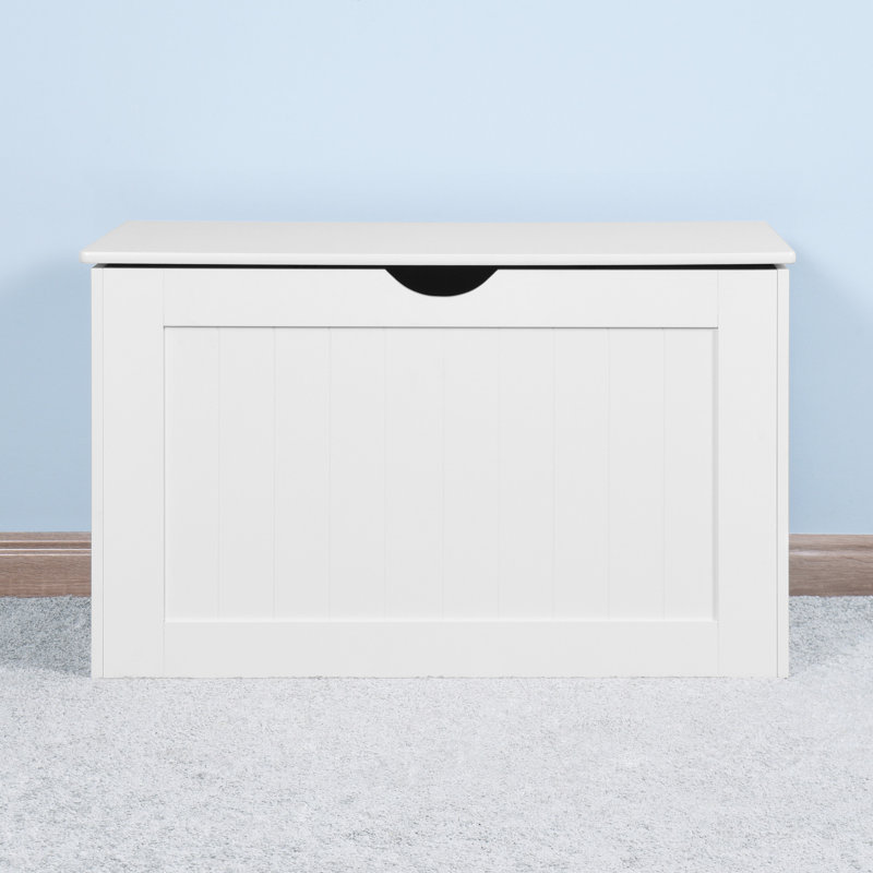 Unité de rangement polyvalente blanche avec charnières - à utiliser dans diverses pièces pour ranger des couvertures et plus d'articles