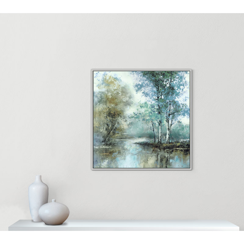 Spring's Grace I - Square Version Print par T.C. Chiu, H 37,5 po x l 37,5 po, Blanc