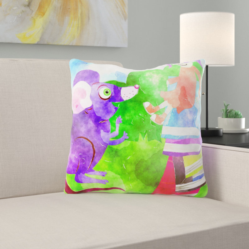 Reversible Throw Pillow, Indoor, Microsuede