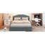 Structure de lit plateforme tapissier Teddy
