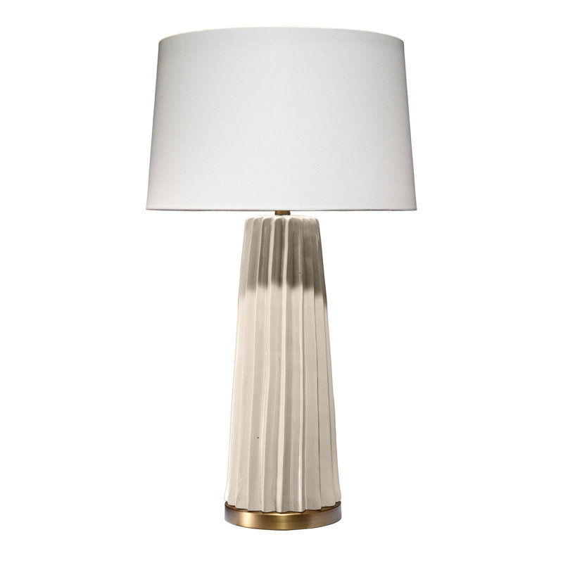 Lampe de table plissée, Crème