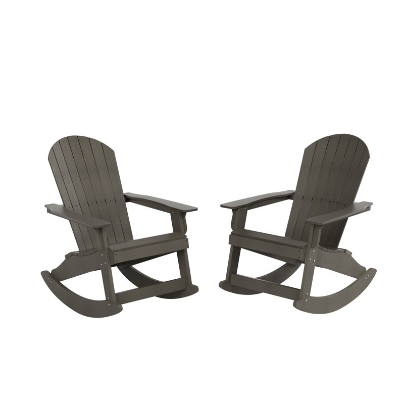 Chaise berçante Arrirack Adirondack pour l'extérieur Arrlo, Gris anthracite