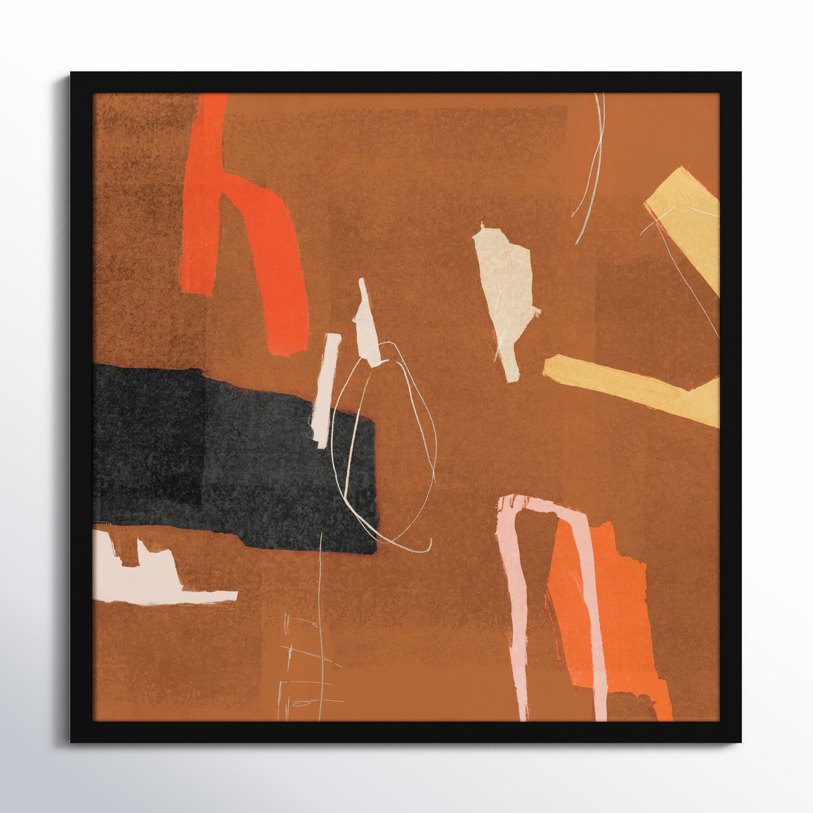Ira "Ultra I Cinnamon Version" Painting, 23.5" H x 23.5" W x 0.75" D, Black