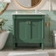Armoire de meuble-lavabo 30 po avec lavabo en céramique 30 po, armoire de rangement avec portes à fermeture douce et pieds en bois massif-131097723