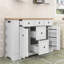 Buffet classique avec tablettes ouvertes, tablettes réglables, supports de porte et tiroirs Classic-130057264