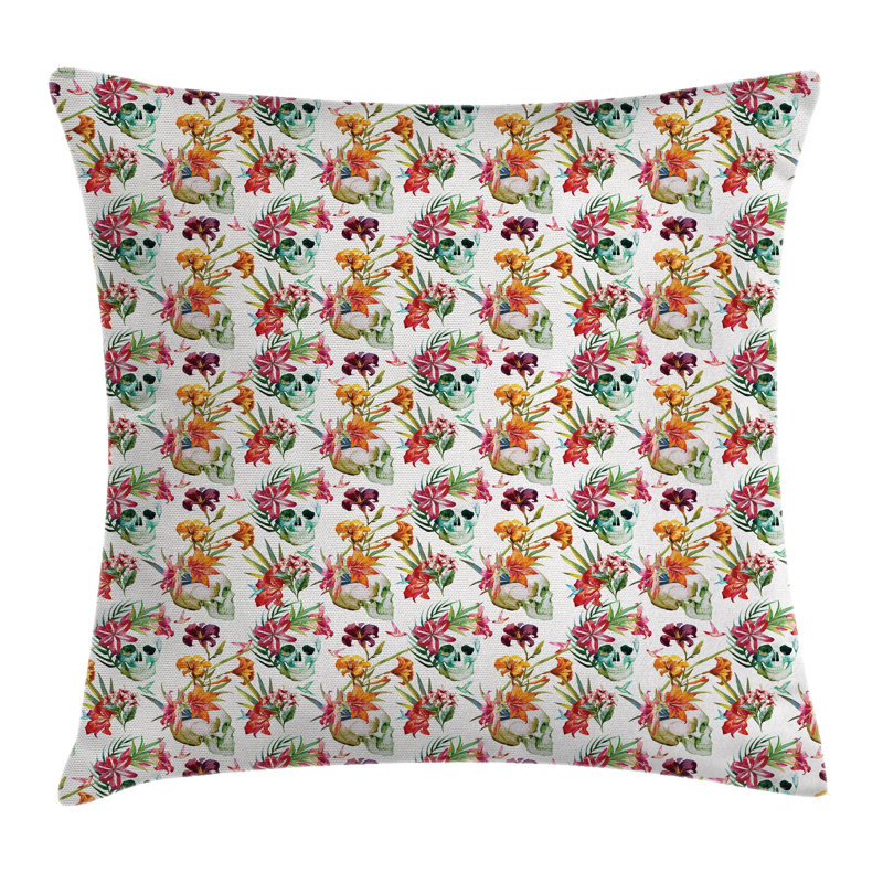 Floral Square Scatter Cushion Cushion Cover, 24"H x 24"W