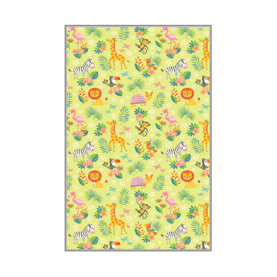Antibacterial Hall Carpet (2.6 x 6.6 Ft) | 100% Polyester, 0.4 in Pile Height | Non-Slip PVC Dot Underside, Machine Washable | 3D Digital Printing, Durable & Stylish for Entryways, Living Rooms & More