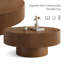 Table basse ronde élégante et moderne avec un bord cannelé et une base robuste-1430269209