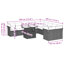 Ensemble de canapé de patio 11 pièces avec coussins en rotin de polyester-37081107-37081102