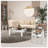 3-Piece Coffee Table,Square Glass Tea Table-127375206
