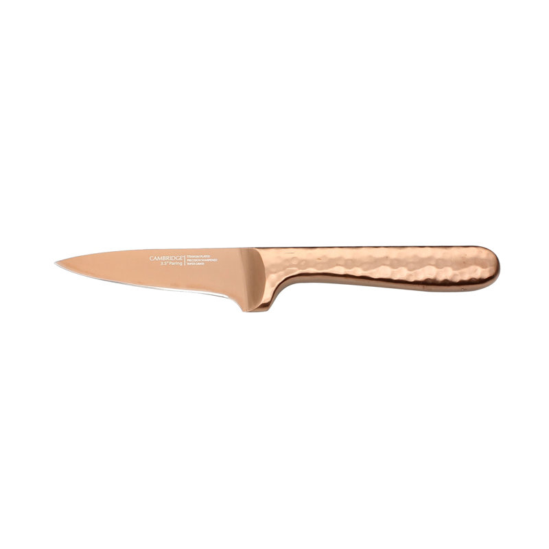 Cambridge Silversmiths Rame Hammered Copper 12-Piece Cutlery Set with Block