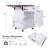 39.3" Farmhouse Kitchen Island With Drop Leaf, Kitchen Storage Island With Open Side Rack, One Drawer, Towel Rack, Rolling Kitchen Cart With Lockable Wheels For Lawn Garden-555845763