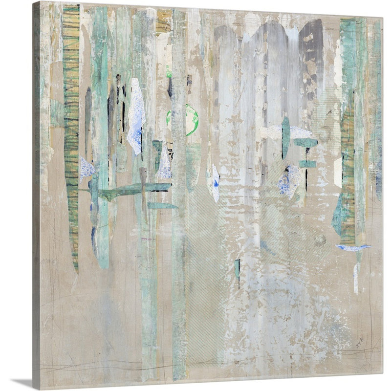 « cascade réflexions », peinture sur toile, Toile tendue, H 12 po x l 12 po x P 1,25 po