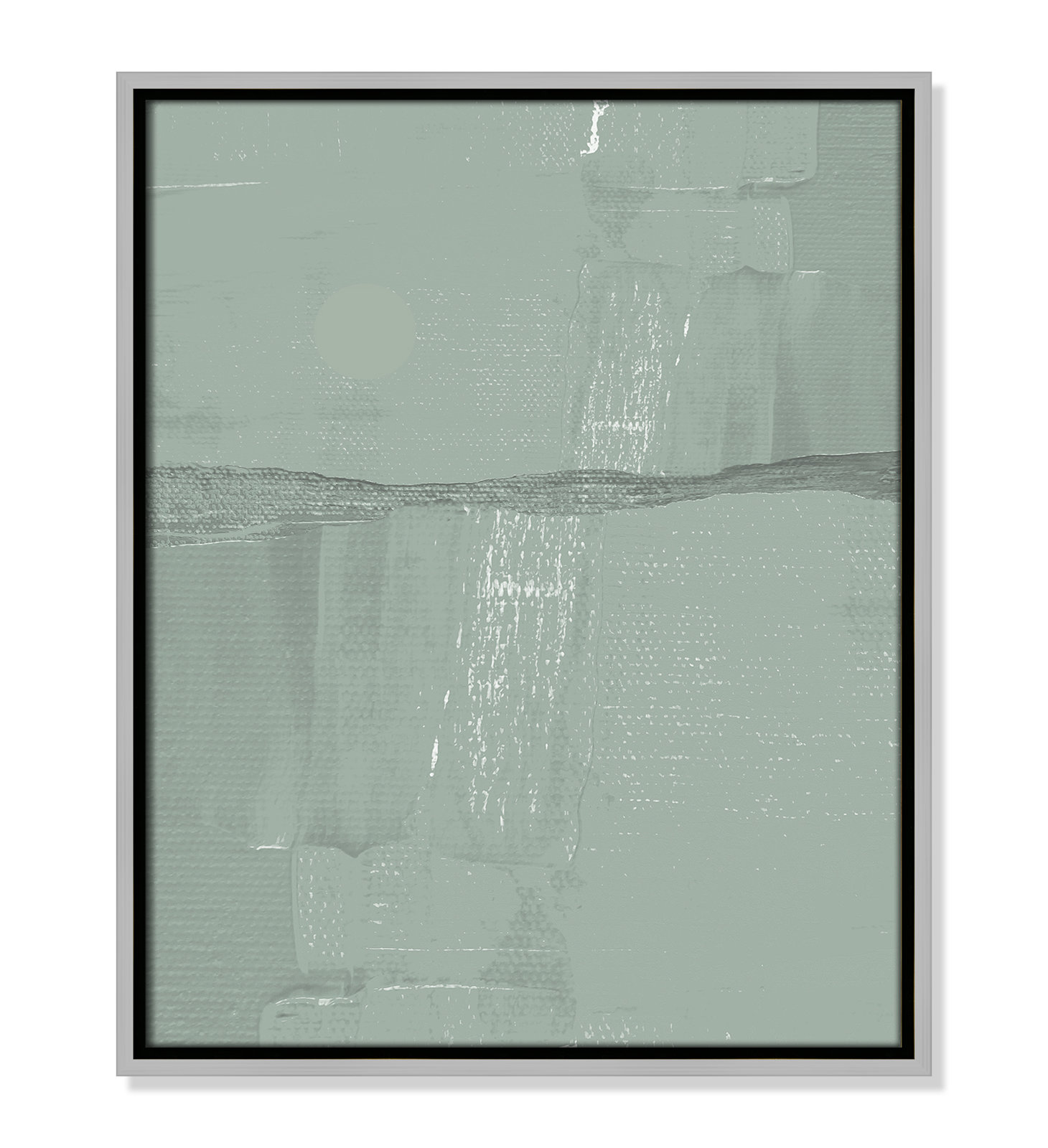 Attica "Sage Abstract" Print, 21.5" H x 17.5" W x 2" D, Silver