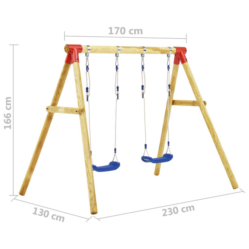 Cosey Freeport Park Pine Swing Set with 2 Swing(s)