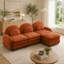 Canapé modulaire 3 places avec repose-pieds Teddy-129237720