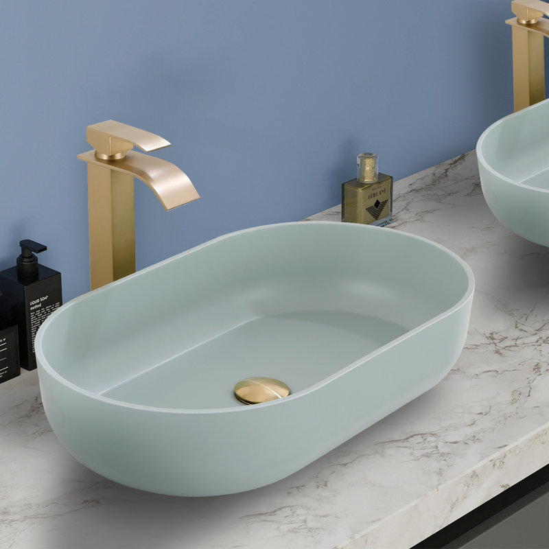 Lavabo pour salle de bain à simple cuve Topcraft, Bleu