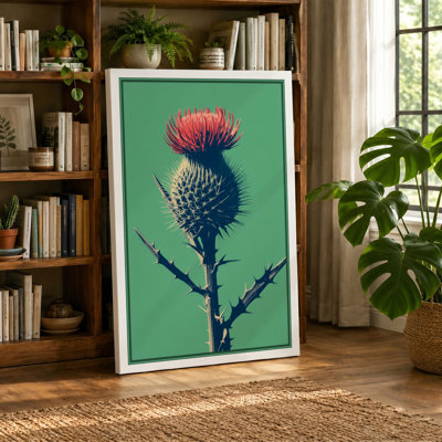 Thistle Study Botanical - Wrapped Canvas