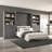 Arlex Queen Bed and 2 Shelving Units with Doors (126W)-88709869