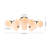 Honniball Frosted Glass Globe Sputnik Semi-flush Mount-1232925726-1230818863