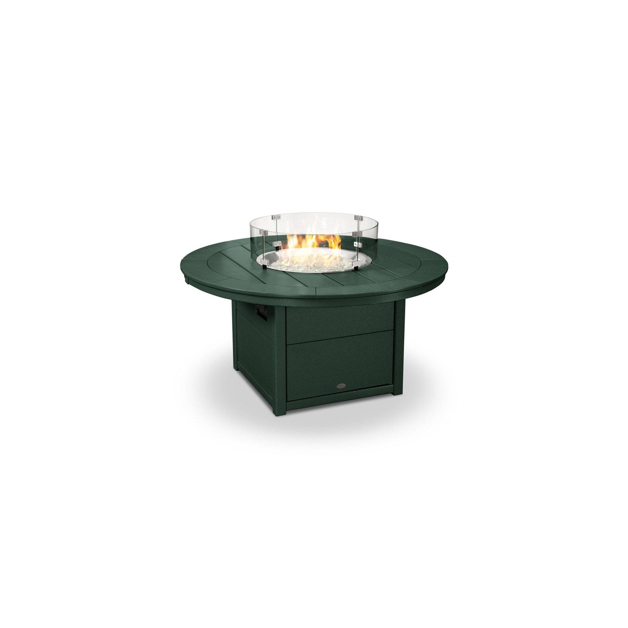 POLYWOOD Round 48" Fire Pit Table, Green