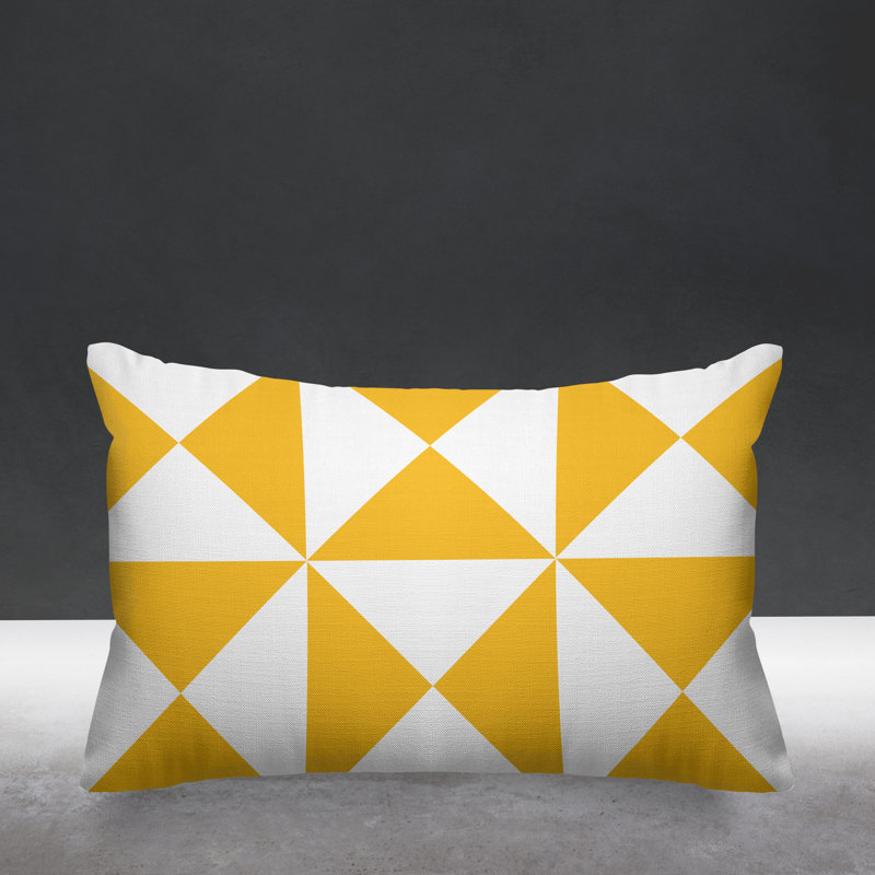 Coussin décoratif intérieur / extérieur Farrell, Jaune