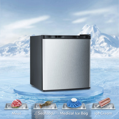 Portable 1.1 Cubic Feet Frost-Free Upright Freezer with Adjustable Temperature Controls