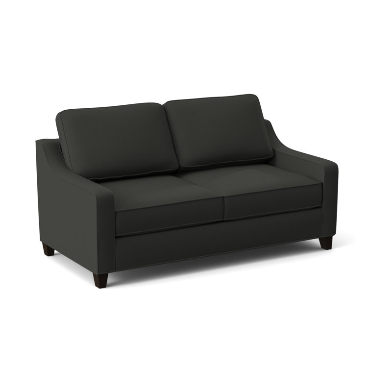 Clark 74" Square Arm Sofa with Reversible Cushions, Cafelle, Dorset Charcoal